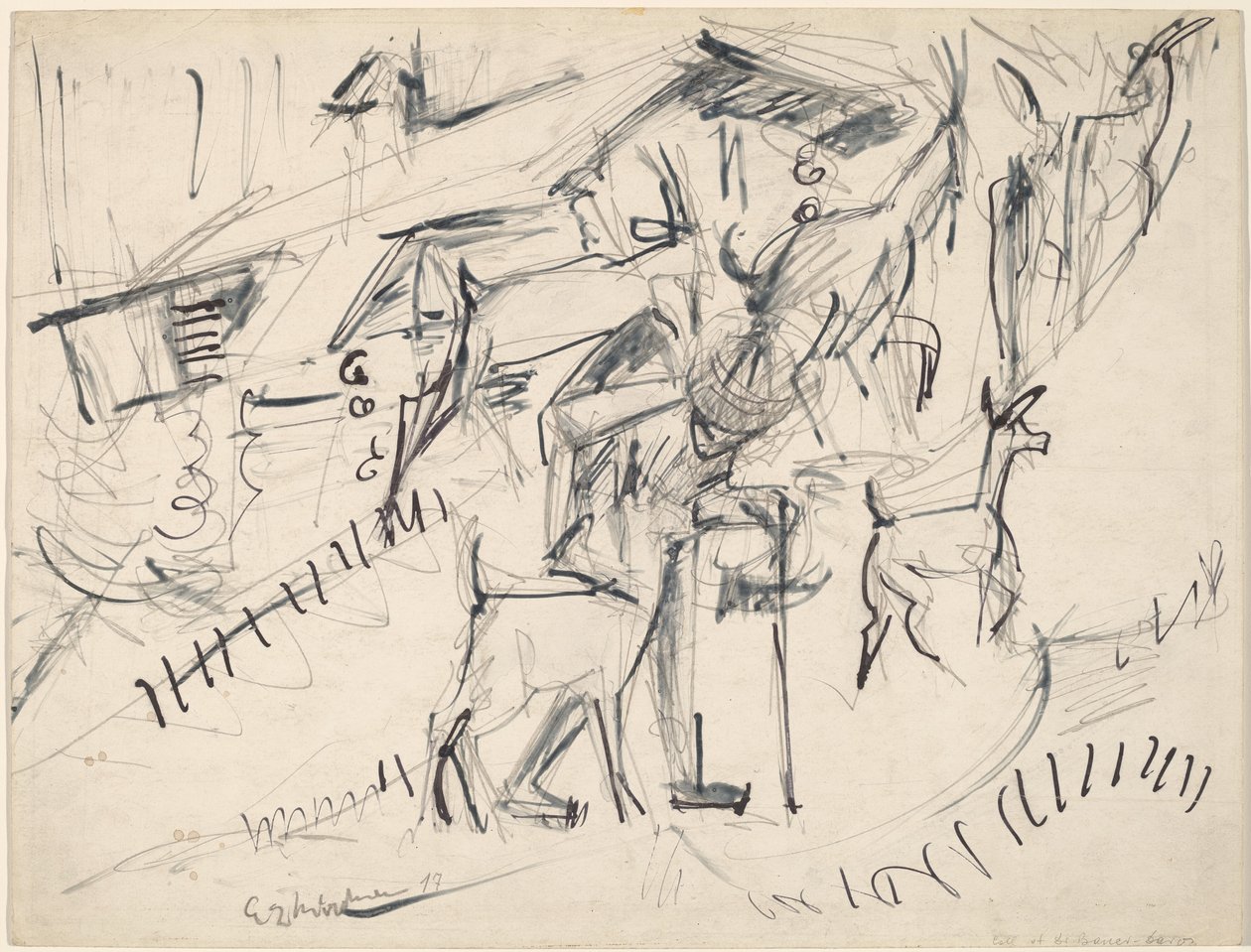 Getherde med getter av Ernst Ludwig Kirchner
