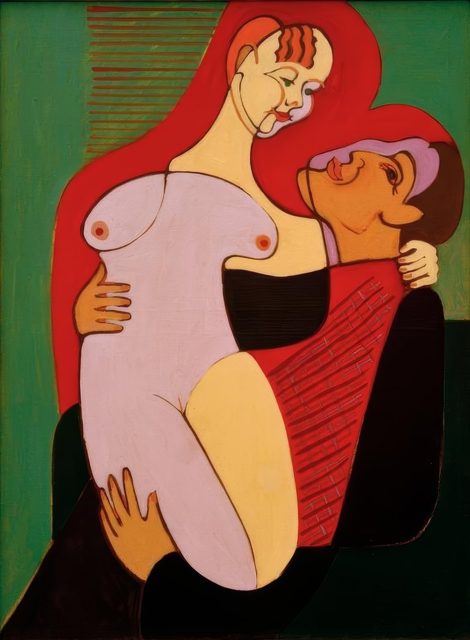 Stora älskare (gift par Hembus) av Ernst Ludwig Kirchner