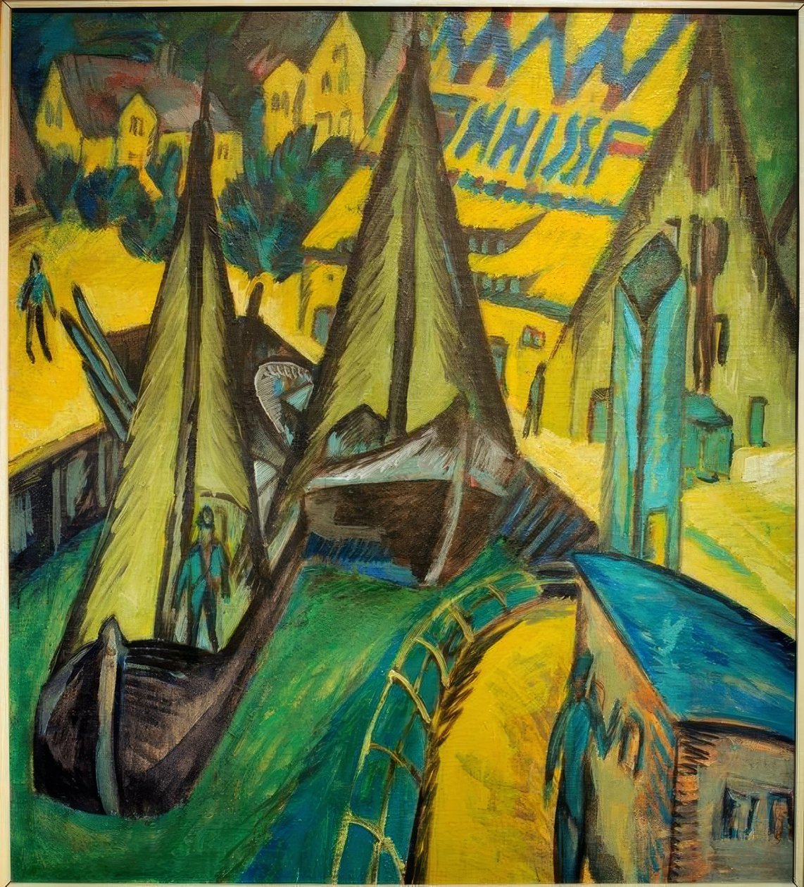 Burgstaakens hamn av Ernst Ludwig Kirchner