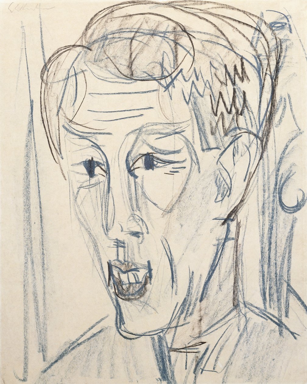 Chef för Bauknecht; Chef Bauknecht, 1922 av Ernst Ludwig Kirchner