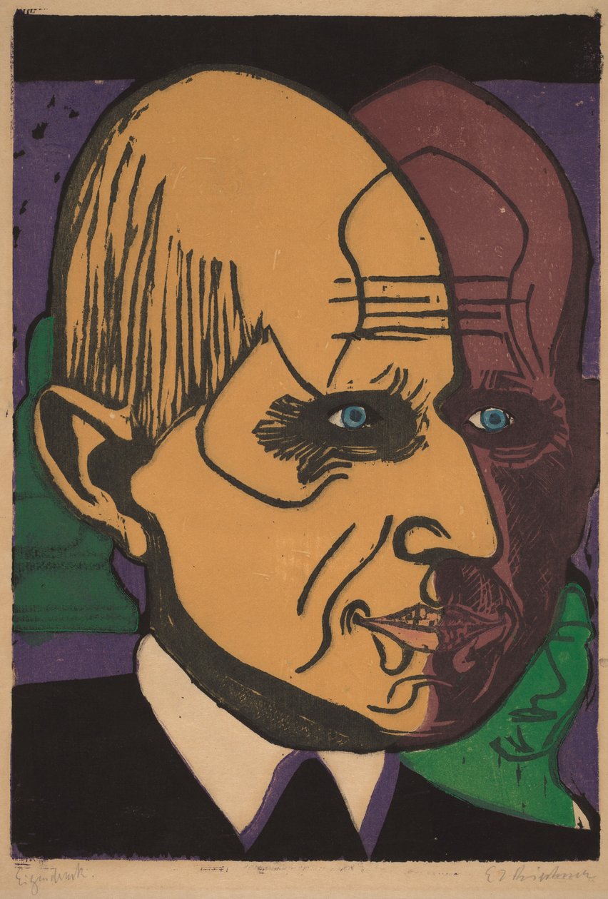 Huvudstudie av dr Bauer av Ernst Ludwig Kirchner