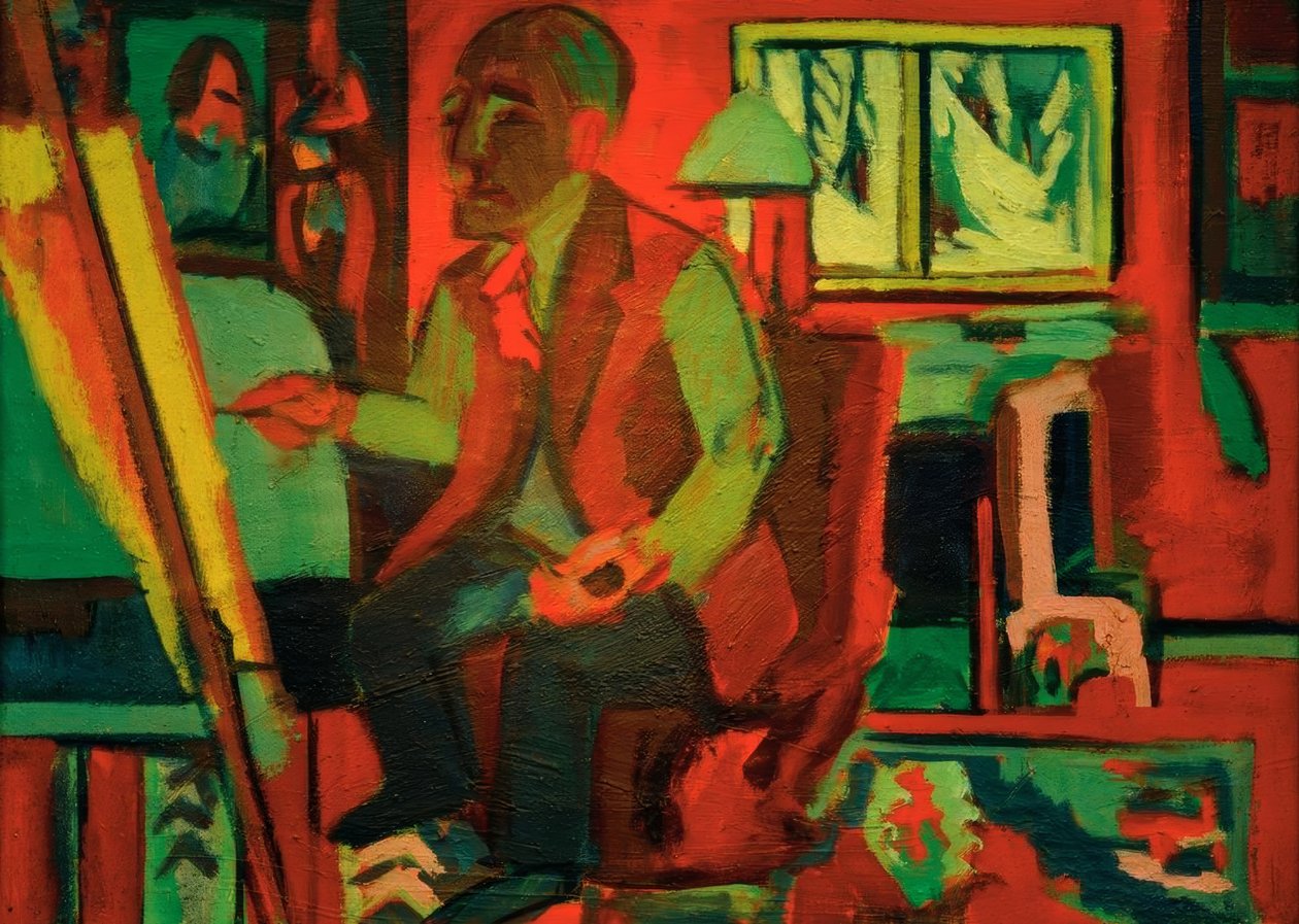 Holländaren i studion - Jan Wie- gers av Ernst Ludwig Kirchner
