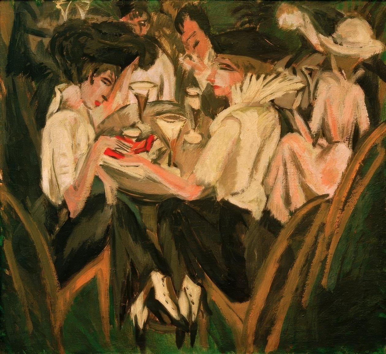 I caféträdgården av Ernst Ludwig Kirchner