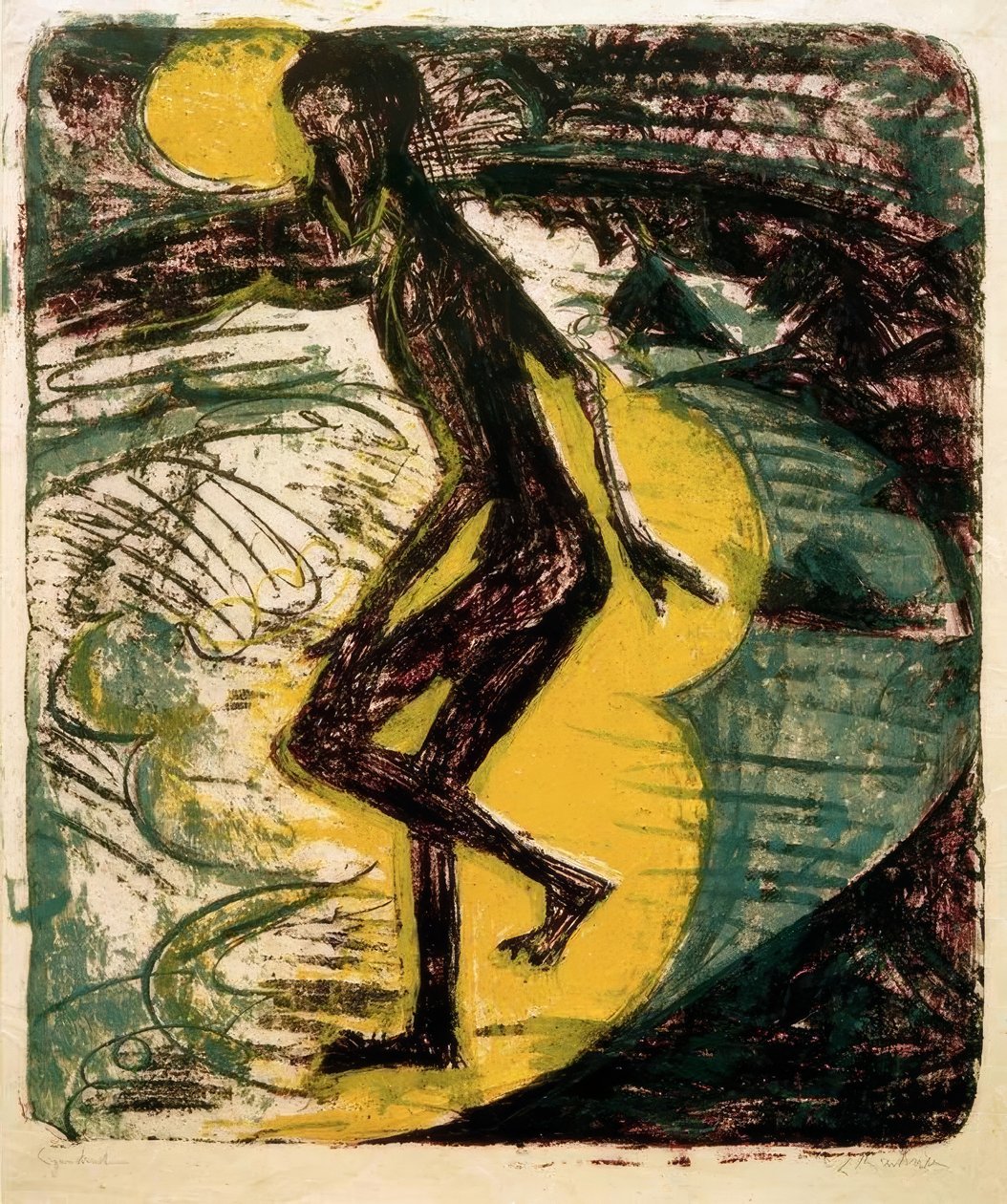 Man kliver i havet av Ernst Ludwig Kirchner