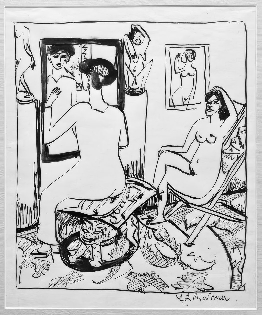 Interiör II av Ernst Ludwig Kirchner