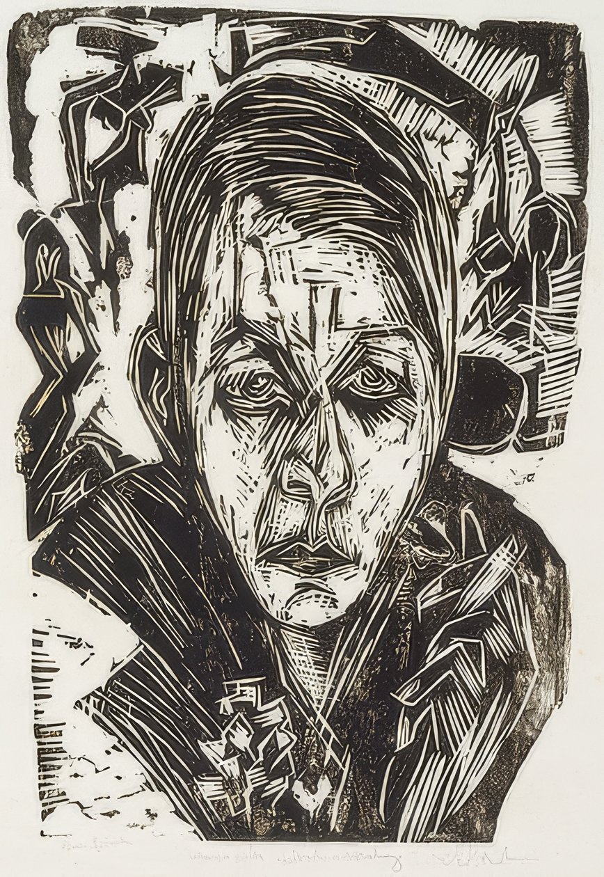 Ung flicka med cigarett av Ernst Ludwig Kirchner