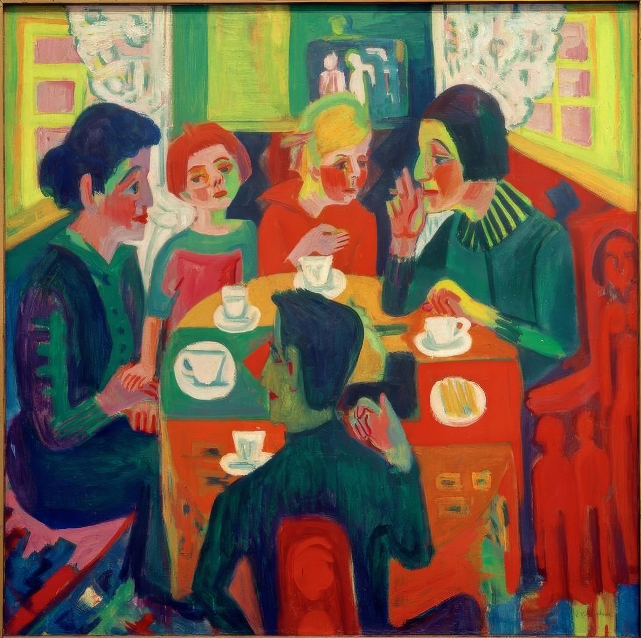 Kaffe bord av Ernst Ludwig Kirchner
