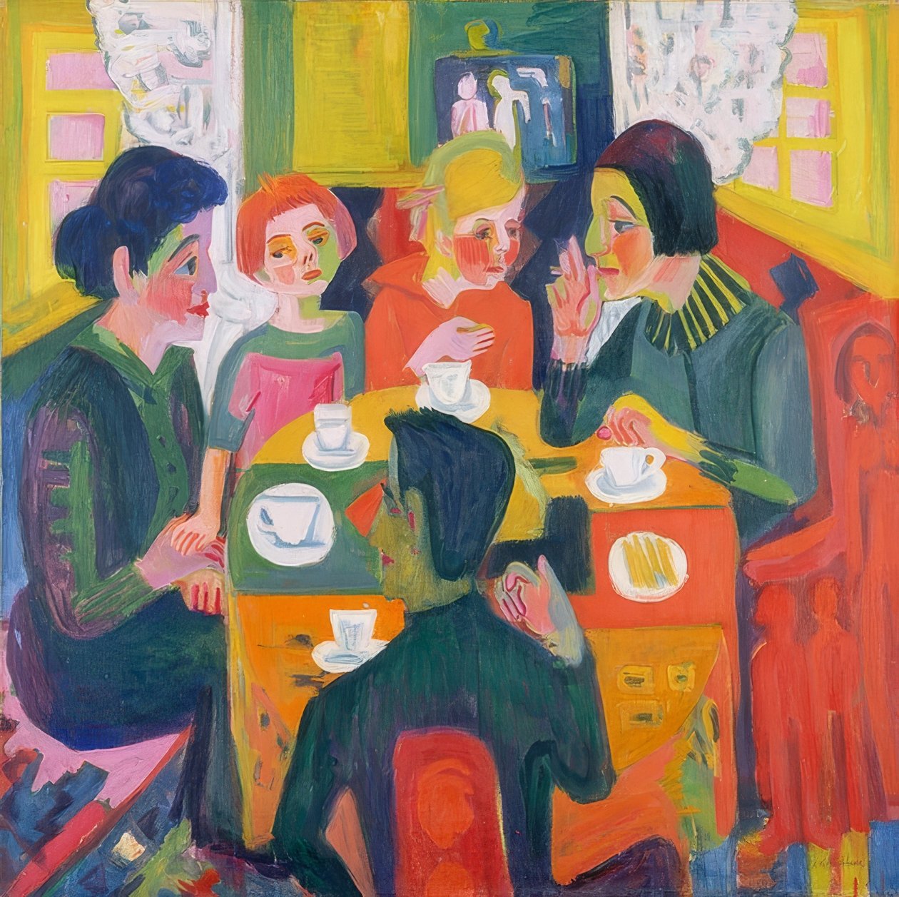Kaffe bord. 1923/24 av Ernst Ludwig Kirchner