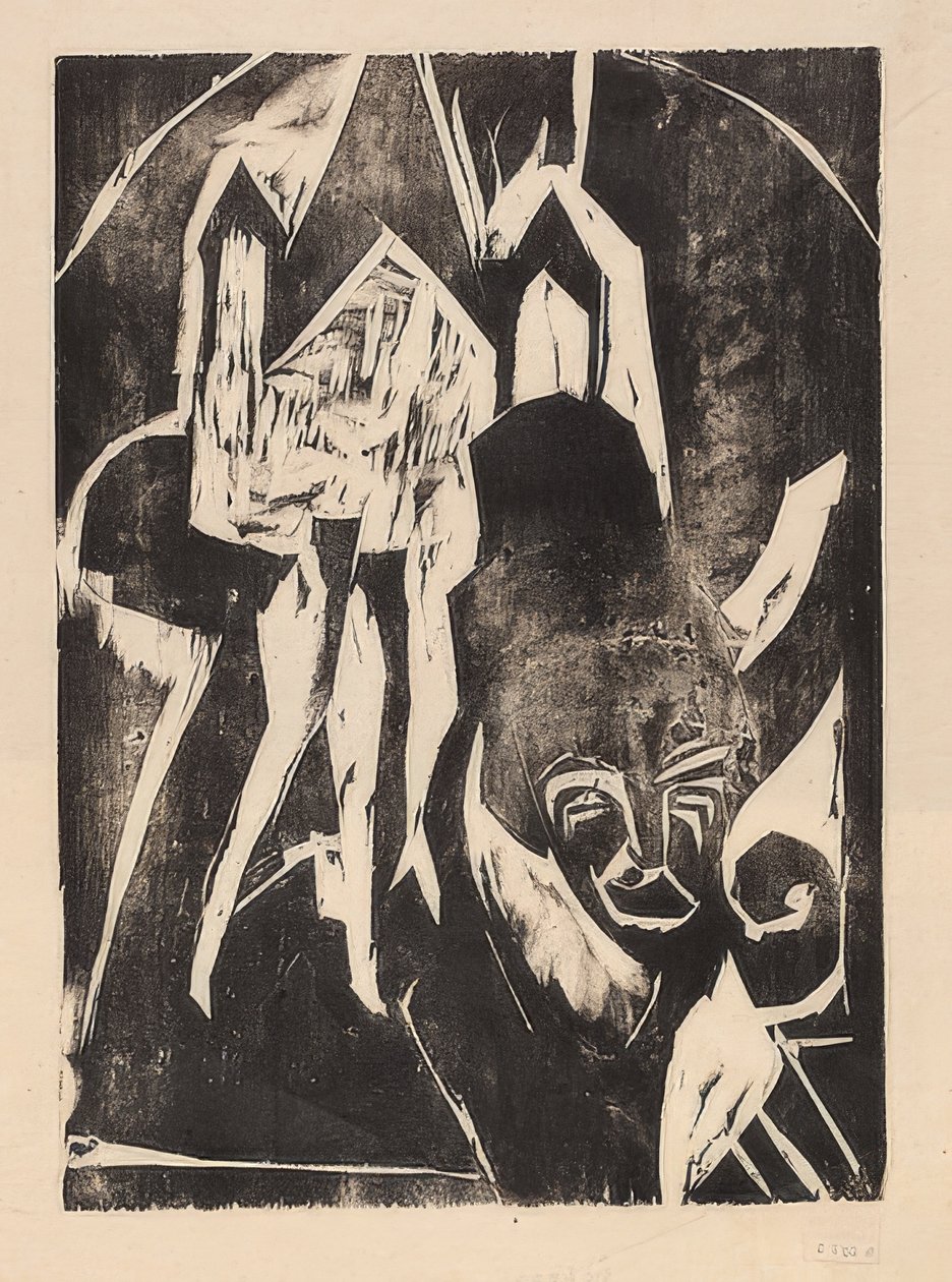 Cocotte på gatan. 1915 av Ernst Ludwig Kirchner