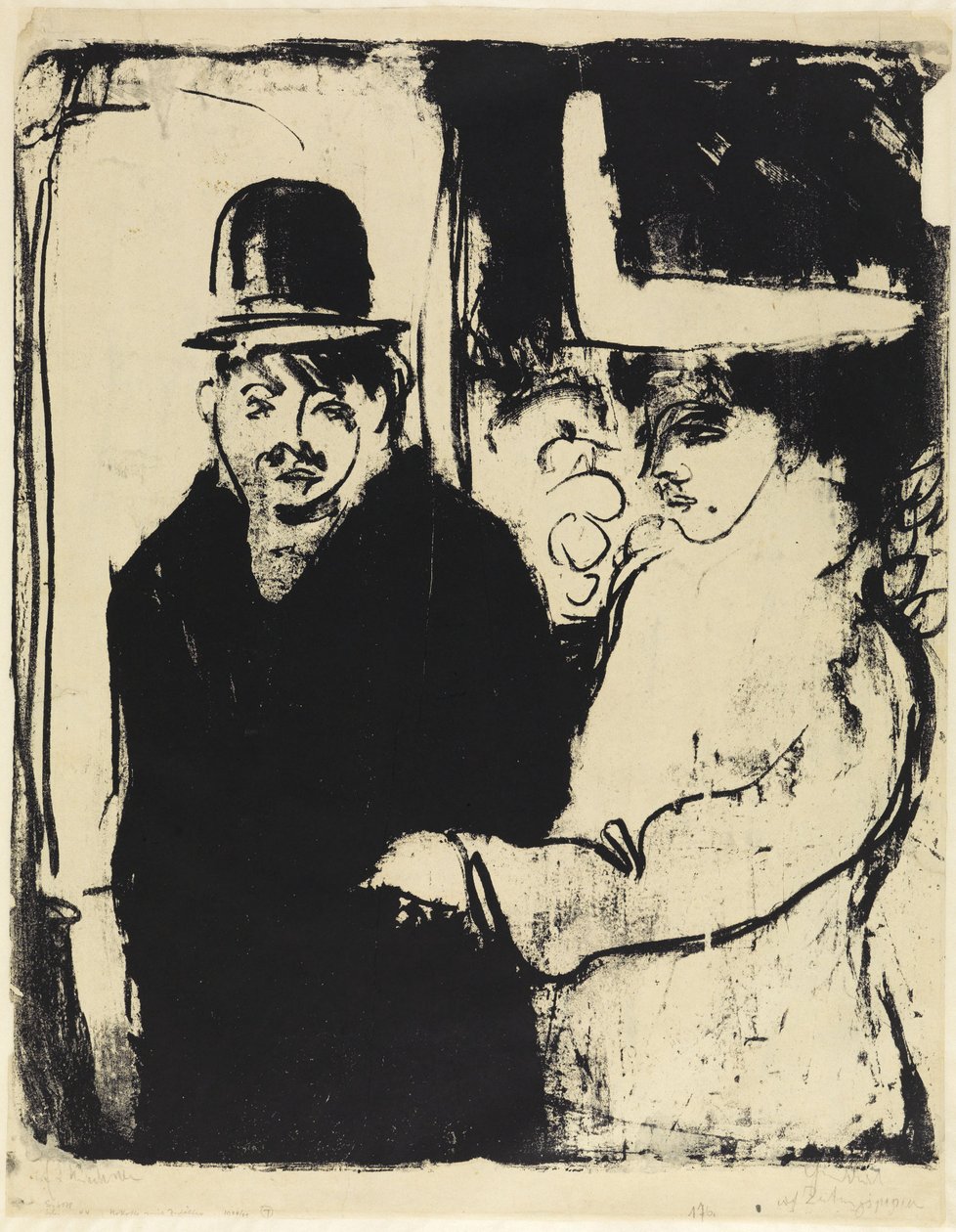 Kokotte och hallickar av Ernst Ludwig Kirchner