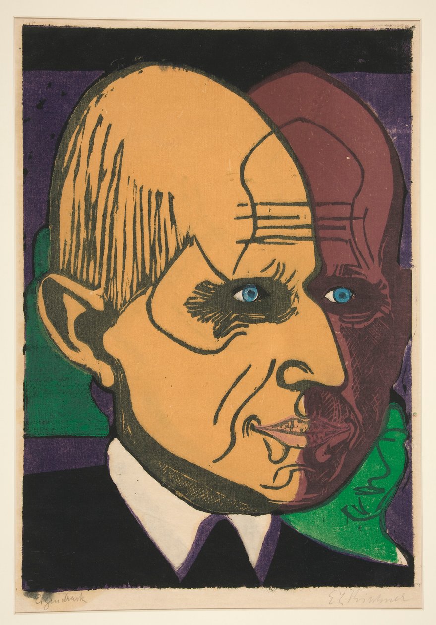 chef dr Bauer (Porträtt av Dr Bauer) av Ernst Ludwig Kirchner