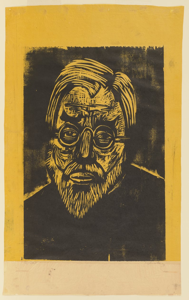 Kopf Jakob Bosshart av Ernst Ludwig Kirchner