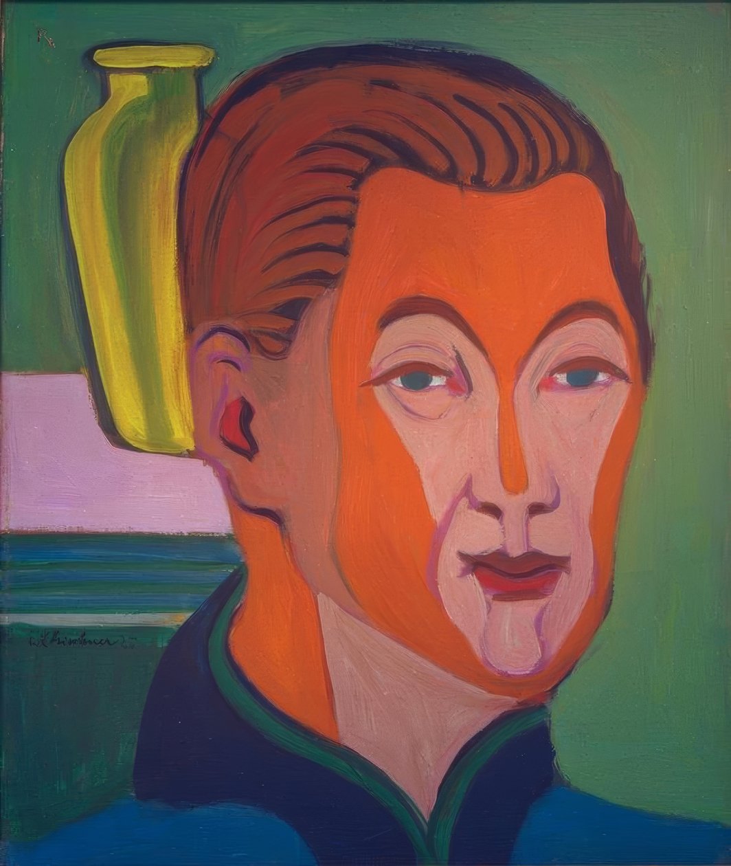 Målarens chef (självporträtt) av Ernst Ludwig Kirchner