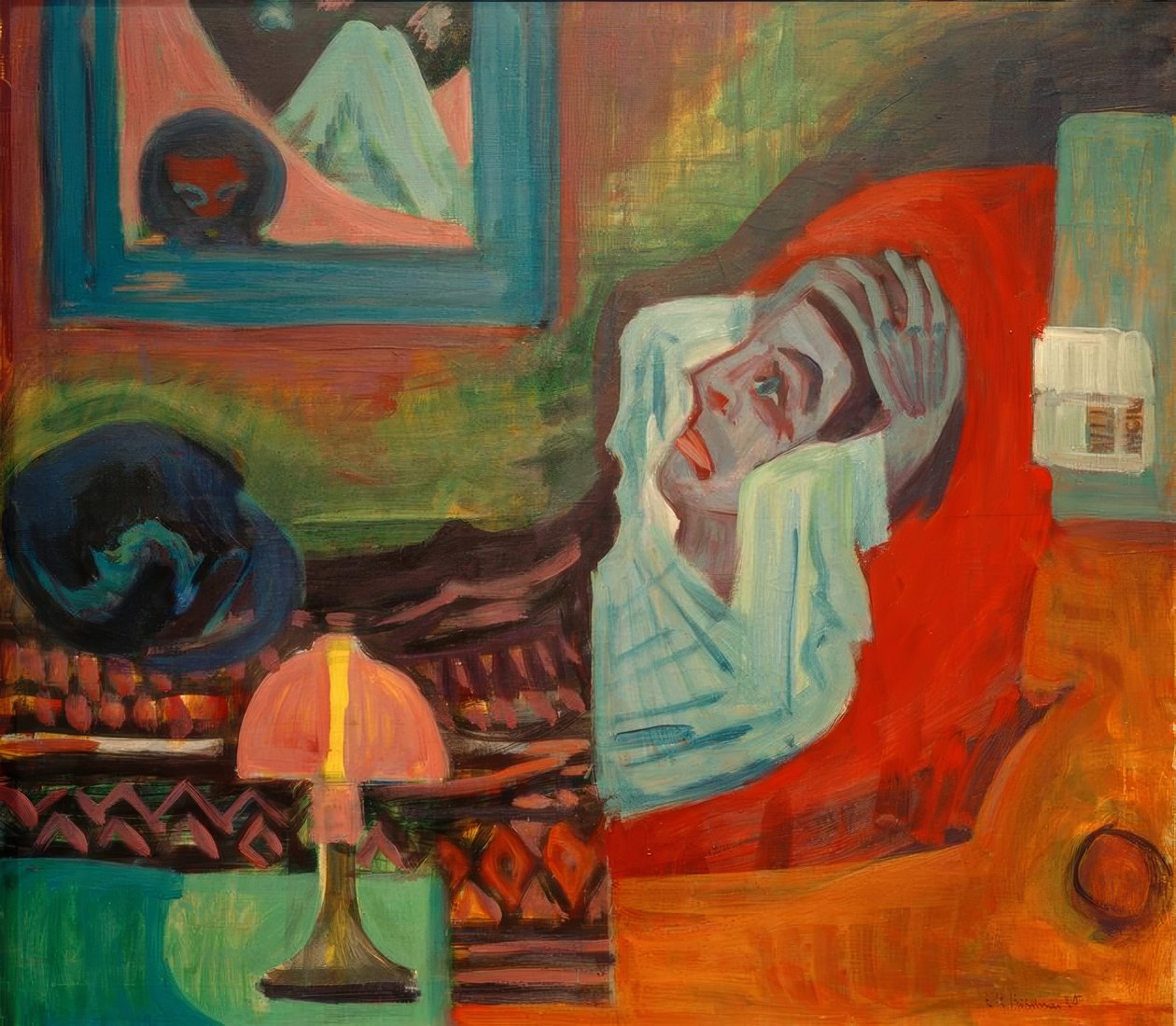 Sjuk på natten (de sjuka) av Ernst Ludwig Kirchner