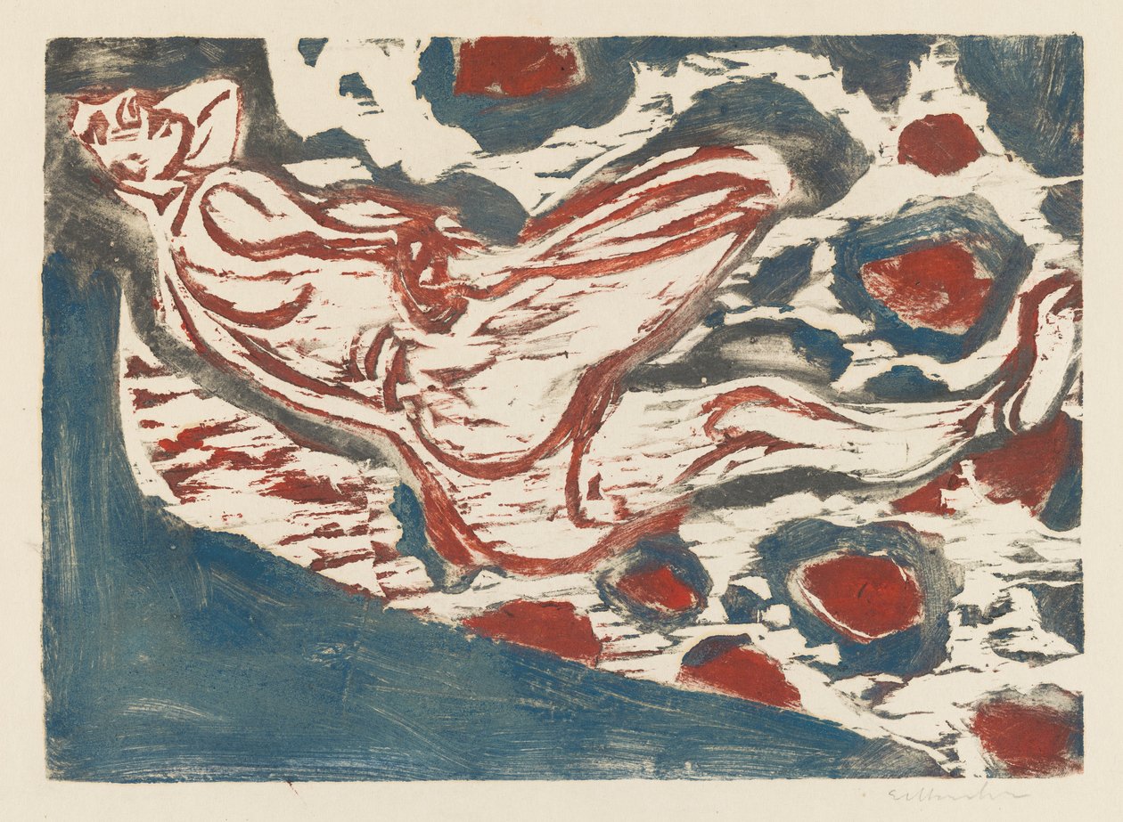 Liggande naken av Ernst Ludwig Kirchner