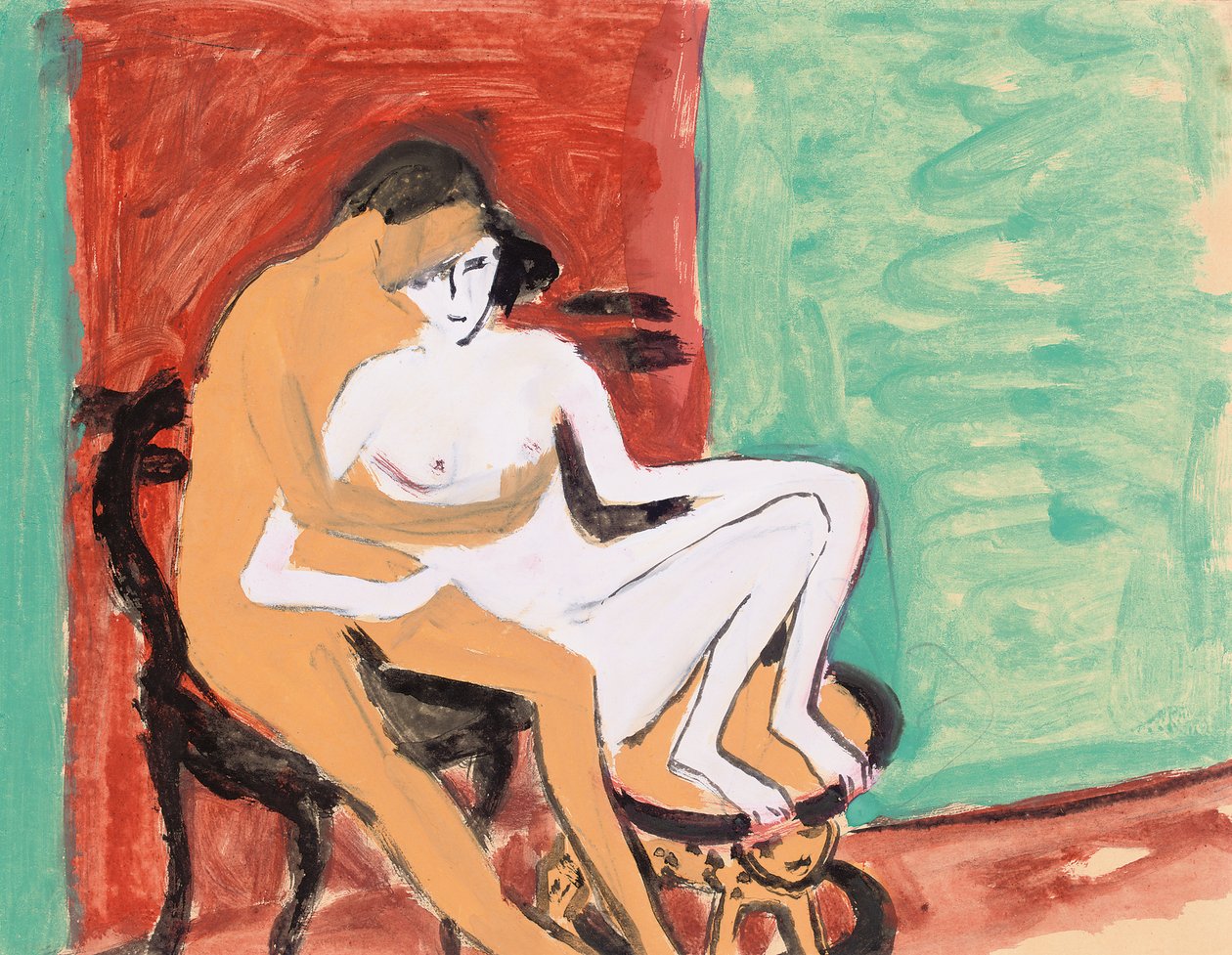 Älskare eller ungt par, 1910 av Ernst Ludwig Kirchner