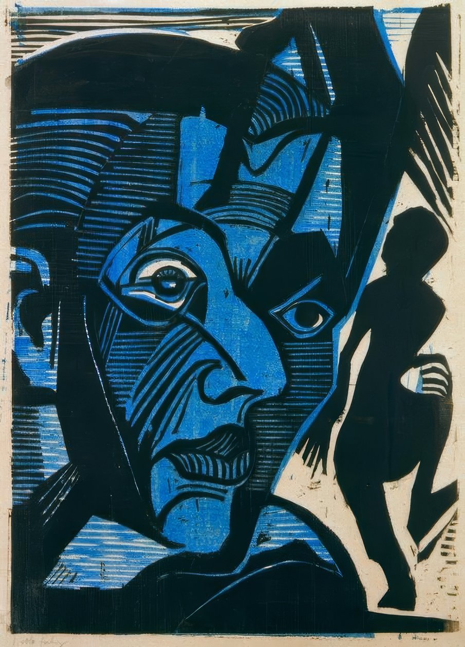 Bergens melankoli (självporträtt) av Ernst Ludwig Kirchner