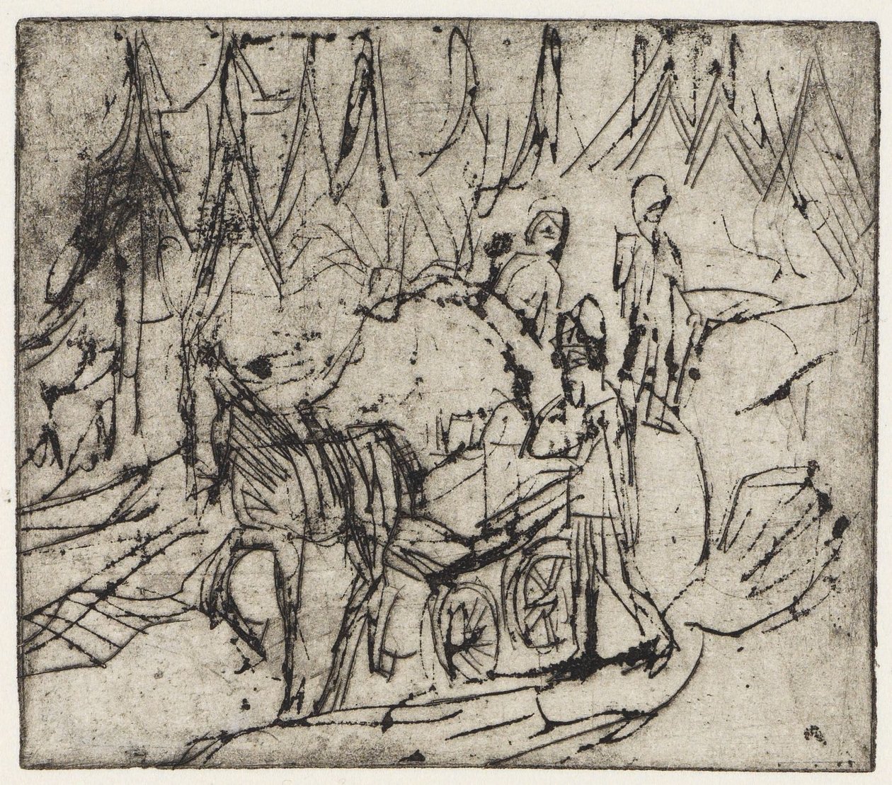 Mjölkvagn av Ernst Ludwig Kirchner
