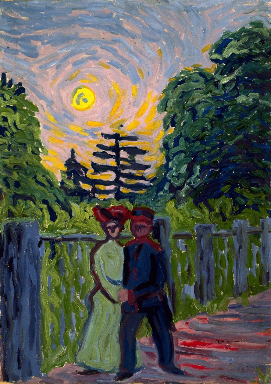 Månuppgång: soldat och flicka av Ernst Ludwig Kirchner