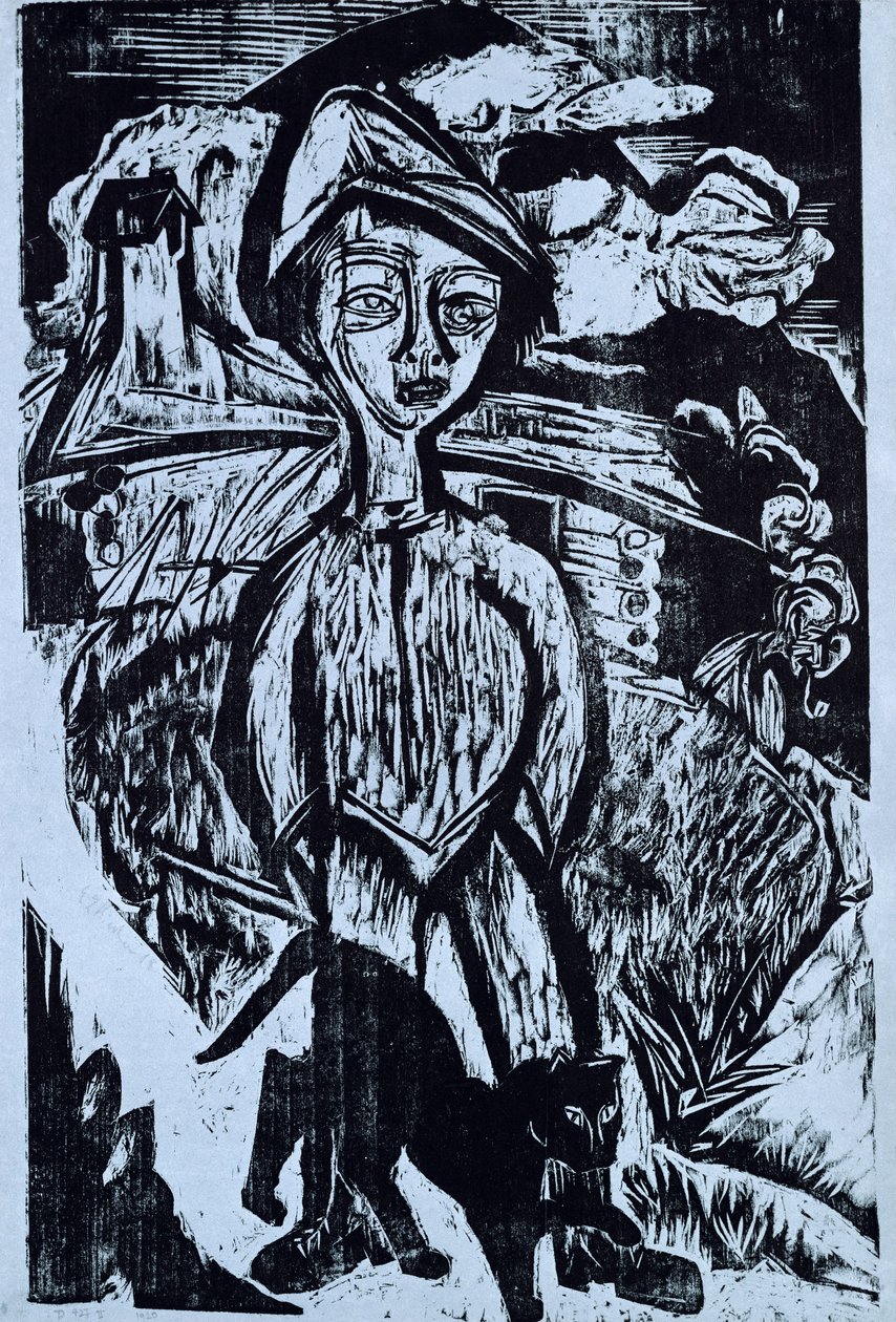 Bergsgubbe i Storm, 1921 av Ernst Ludwig Kirchner