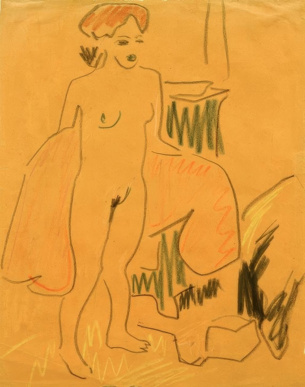 Efter badet av Ernst Ludwig Kirchner