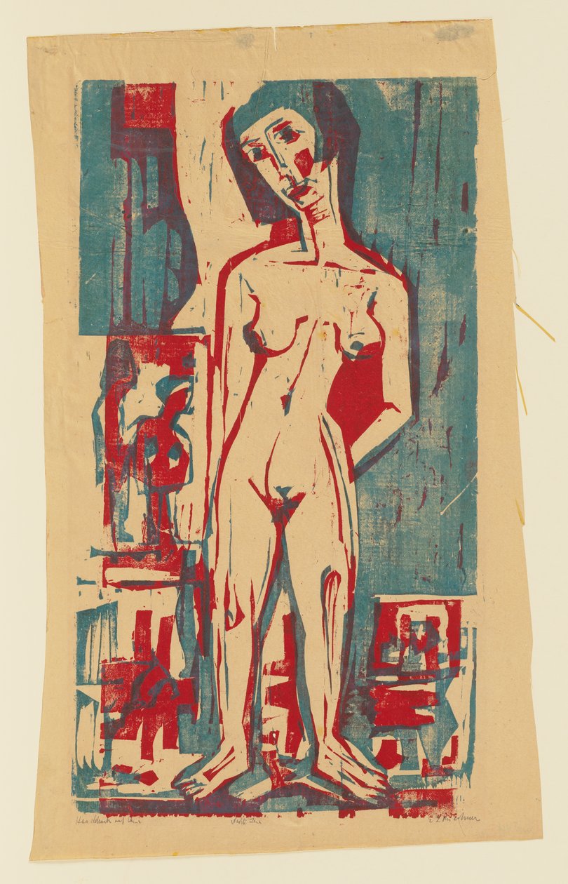 Nackte Lena av Ernst Ludwig Kirchner
