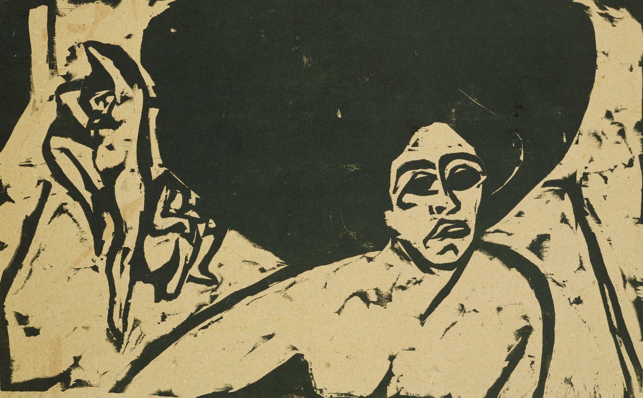 nakna dansare; Nakendansare, 1909 av Ernst Ludwig Kirchner