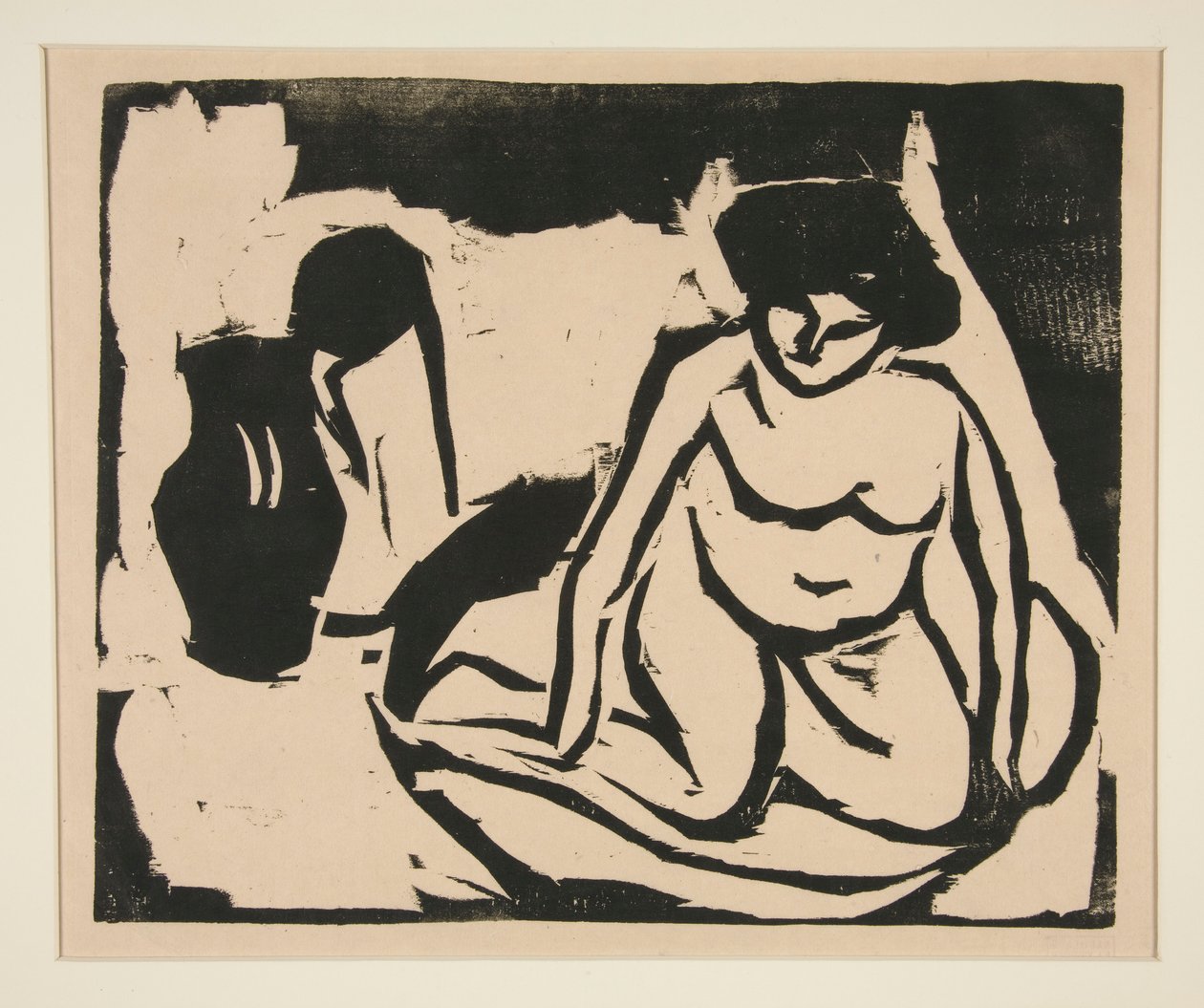 Naken flicka i badet av Ernst Ludwig Kirchner