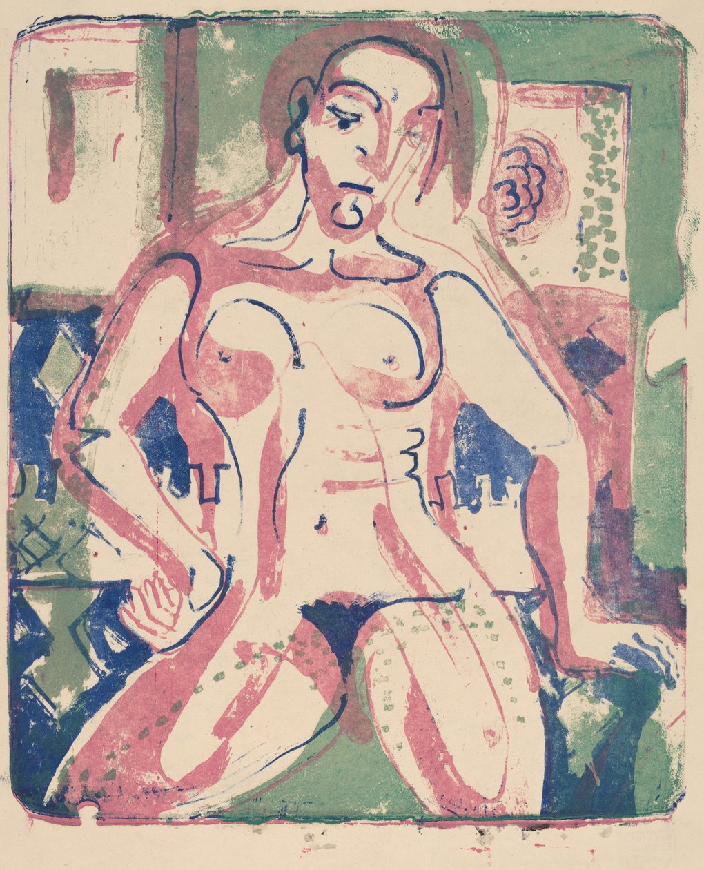 Naken kvinna av Ernst Ludwig Kirchner