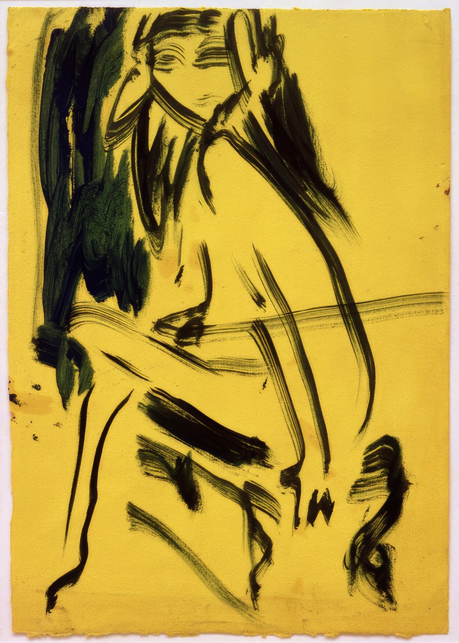 Utan titel (Sittande flicka) av Ernst Ludwig Kirchner