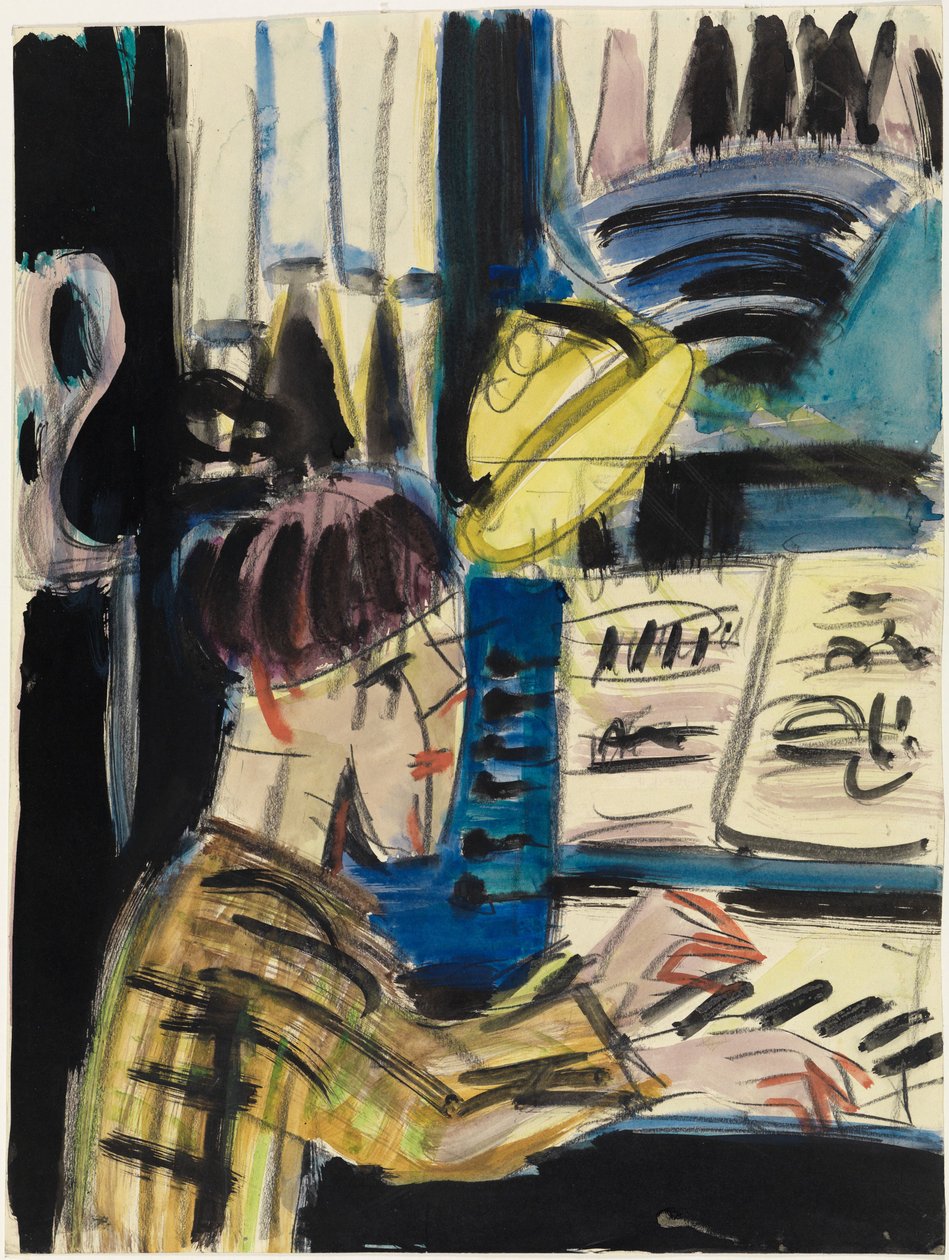 Orgelspe­lare av Ernst Ludwig Kirchner