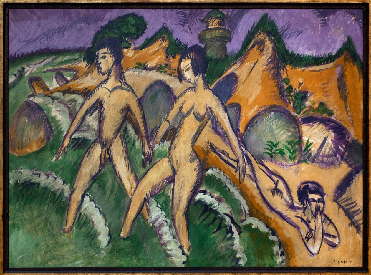 Över havet. Målning av Ernst Ludwig Kirchner (1880-1938), Olja på duk av Ernst Ludwig Kirchner