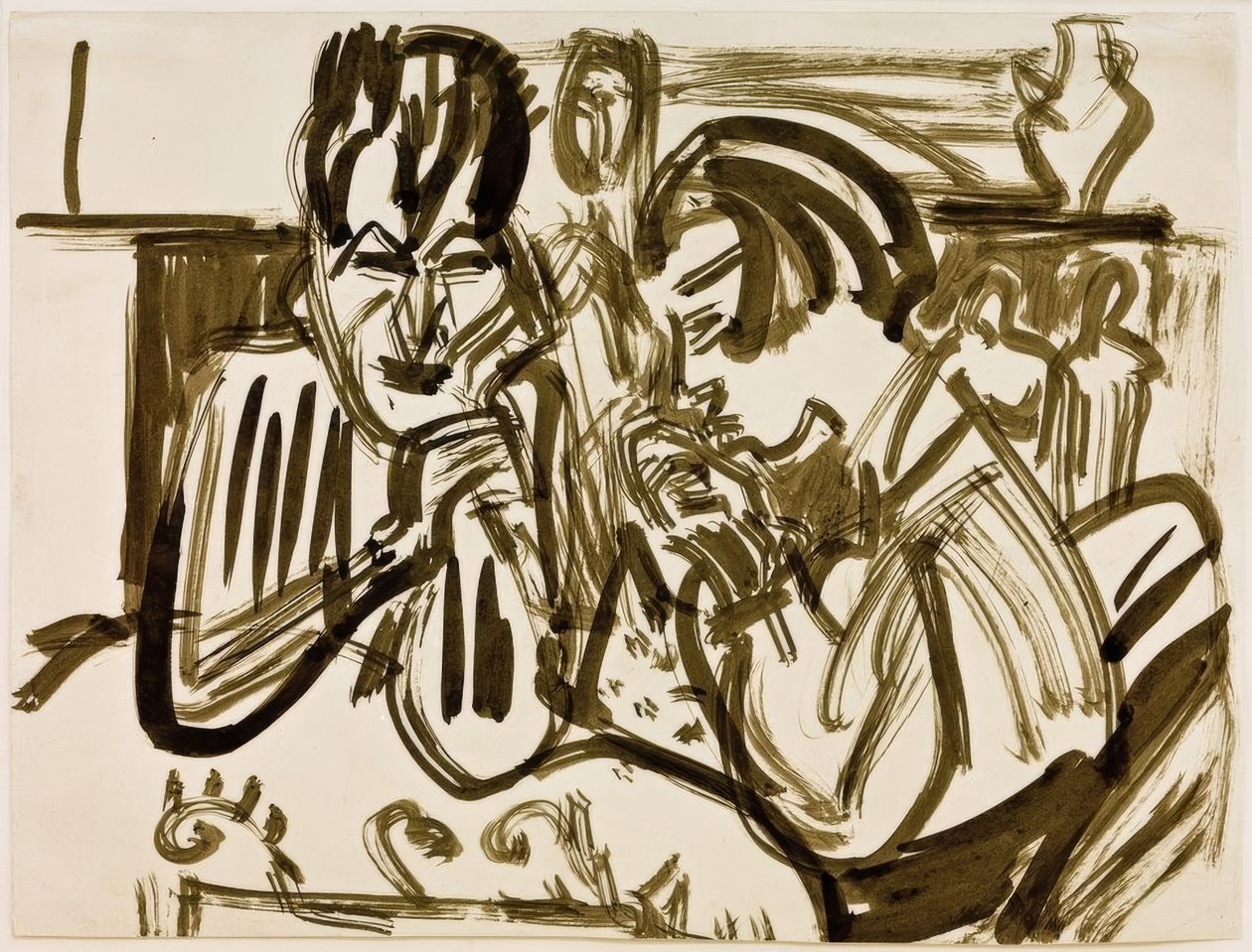 Par vid bordet av Ernst Ludwig Kirchner