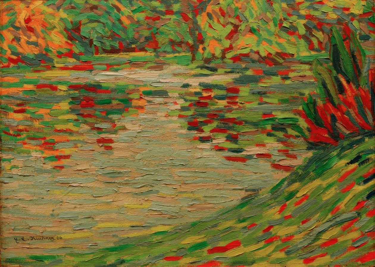 Park sjö i Dresden av Ernst Ludwig Kirchner