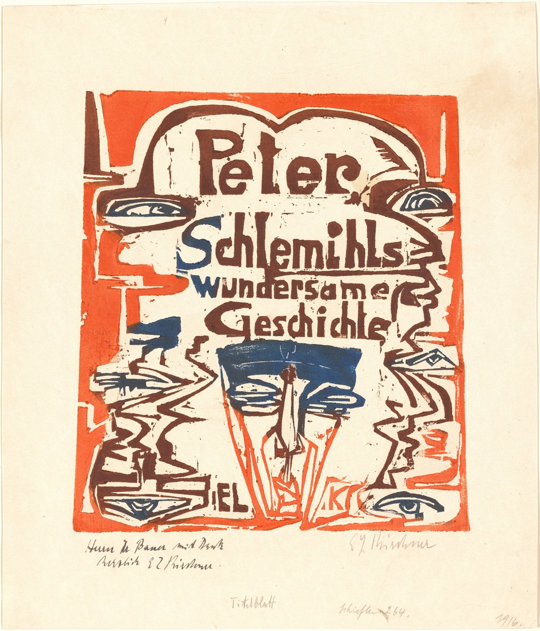 Peter Schlemihls underbara berättelse (Titelsida) av Ernst Ludwig Kirchner