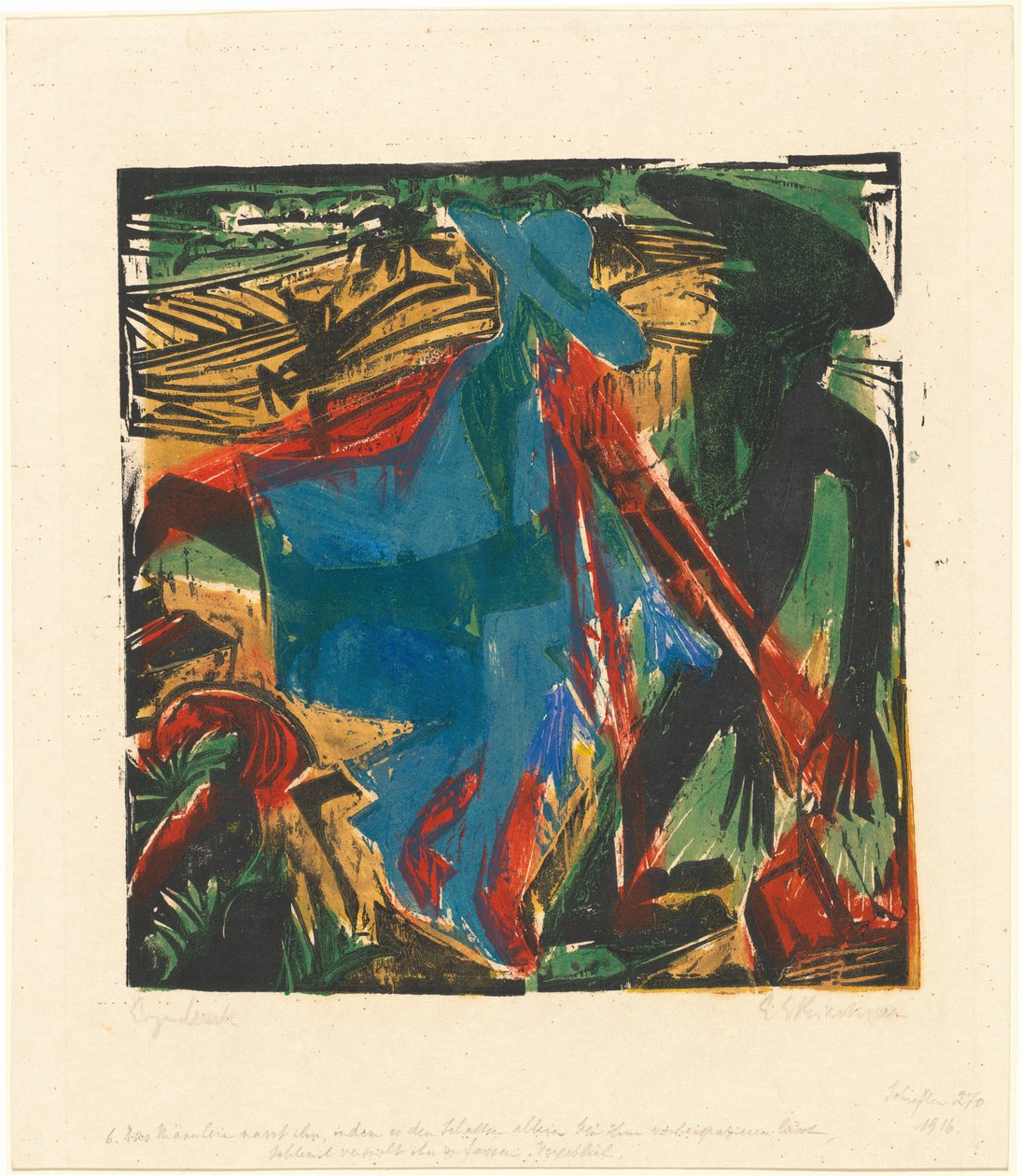 Peter Schlemihls underbara berättelse: Schlemihls möte med sin skugga av Ernst Ludwig Kirchner