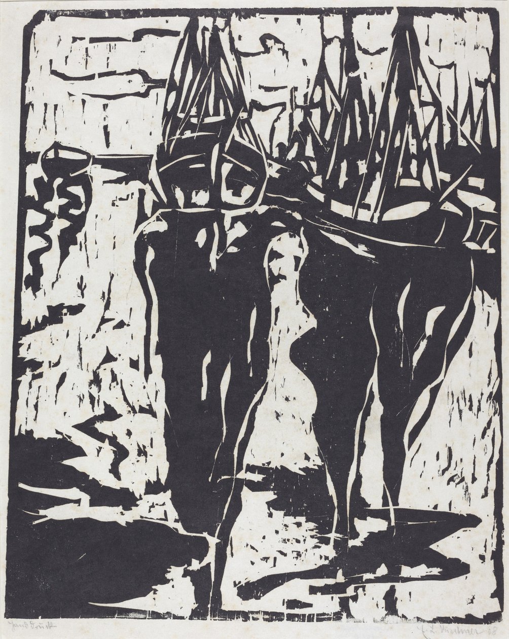 Portscen av Ernst Ludwig Kirchner