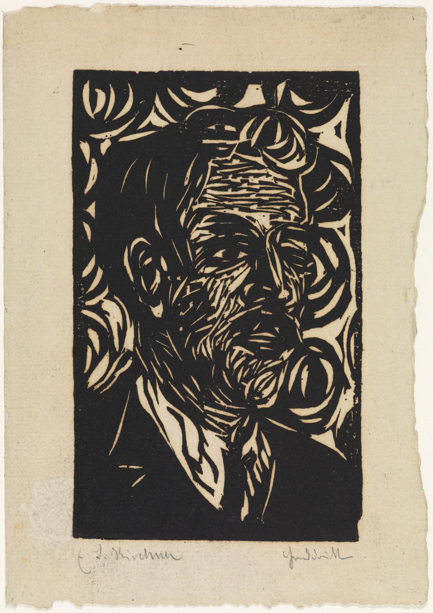 Porträtt av Max Pechstein av Ernst Ludwig Kirchner