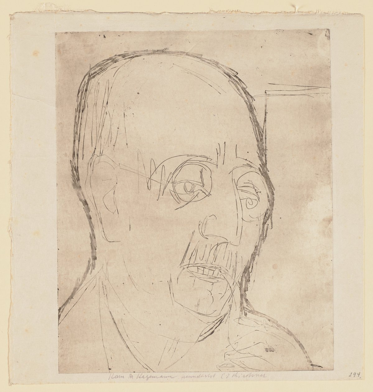 Porträtt av Carl Hagemann av Ernst Ludwig Kirchner