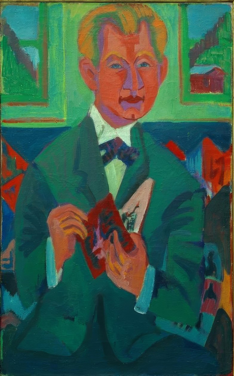 Porträtt av Edwin Redslob av Ernst Ludwig Kirchner