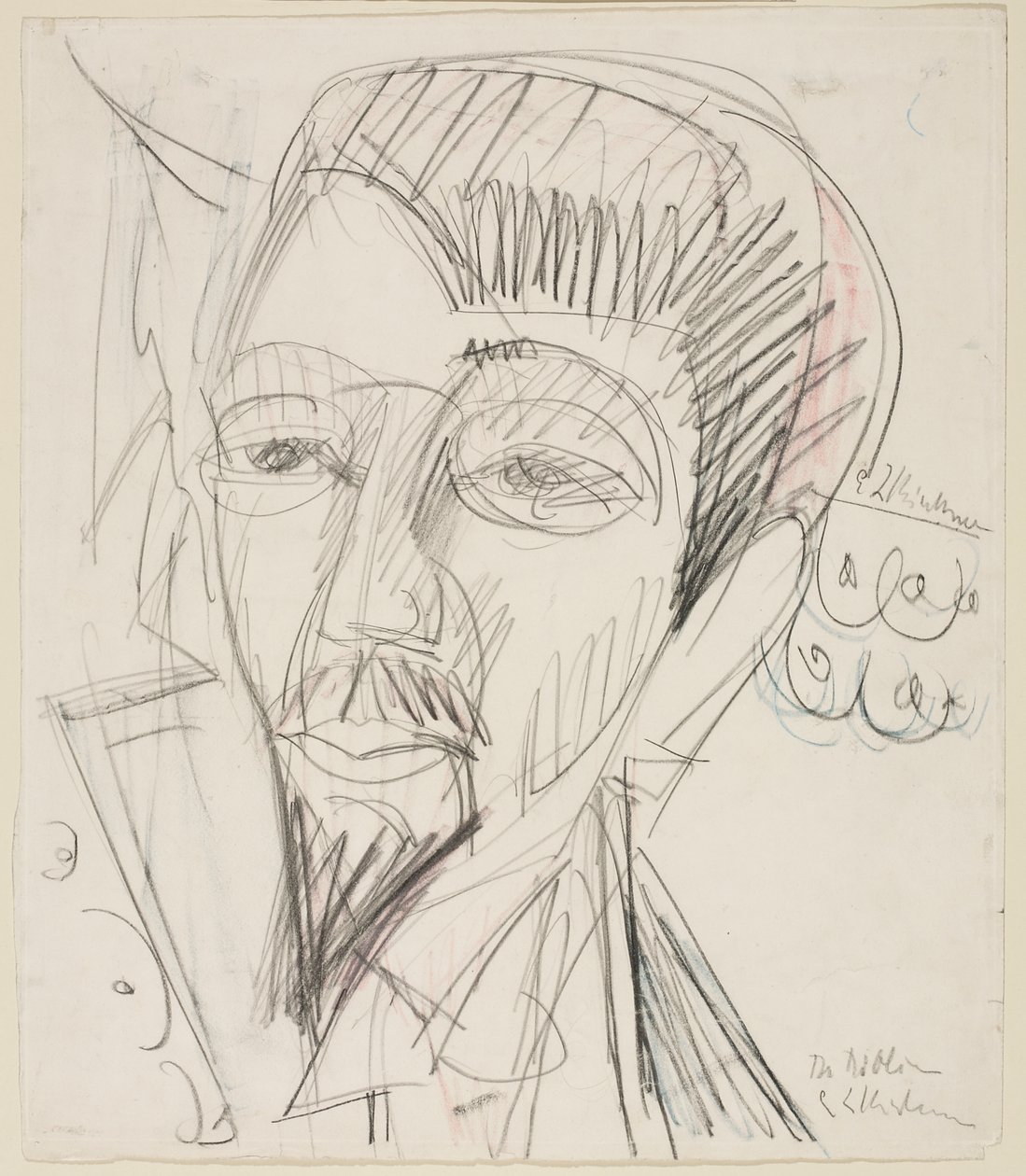 Porträtt av Alfred Döblin av Ernst Ludwig Kirchner