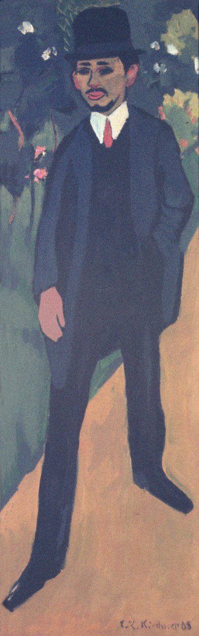 Porträtt av Erich Heckel (1883-1970) 1911 av Ernst Ludwig Kirchner