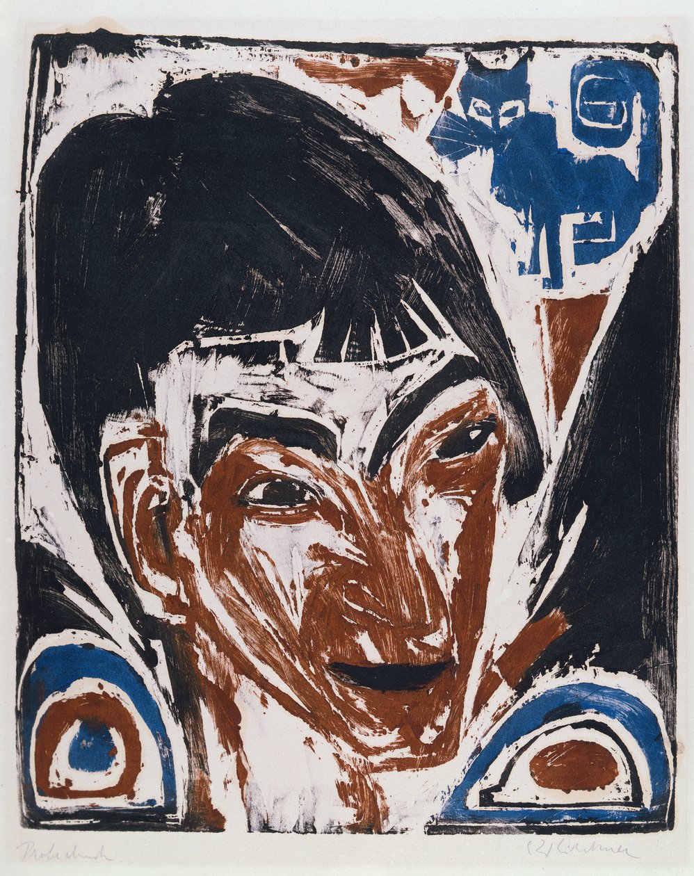 Porträtt av Otto Mueller av Ernst Ludwig Kirchner