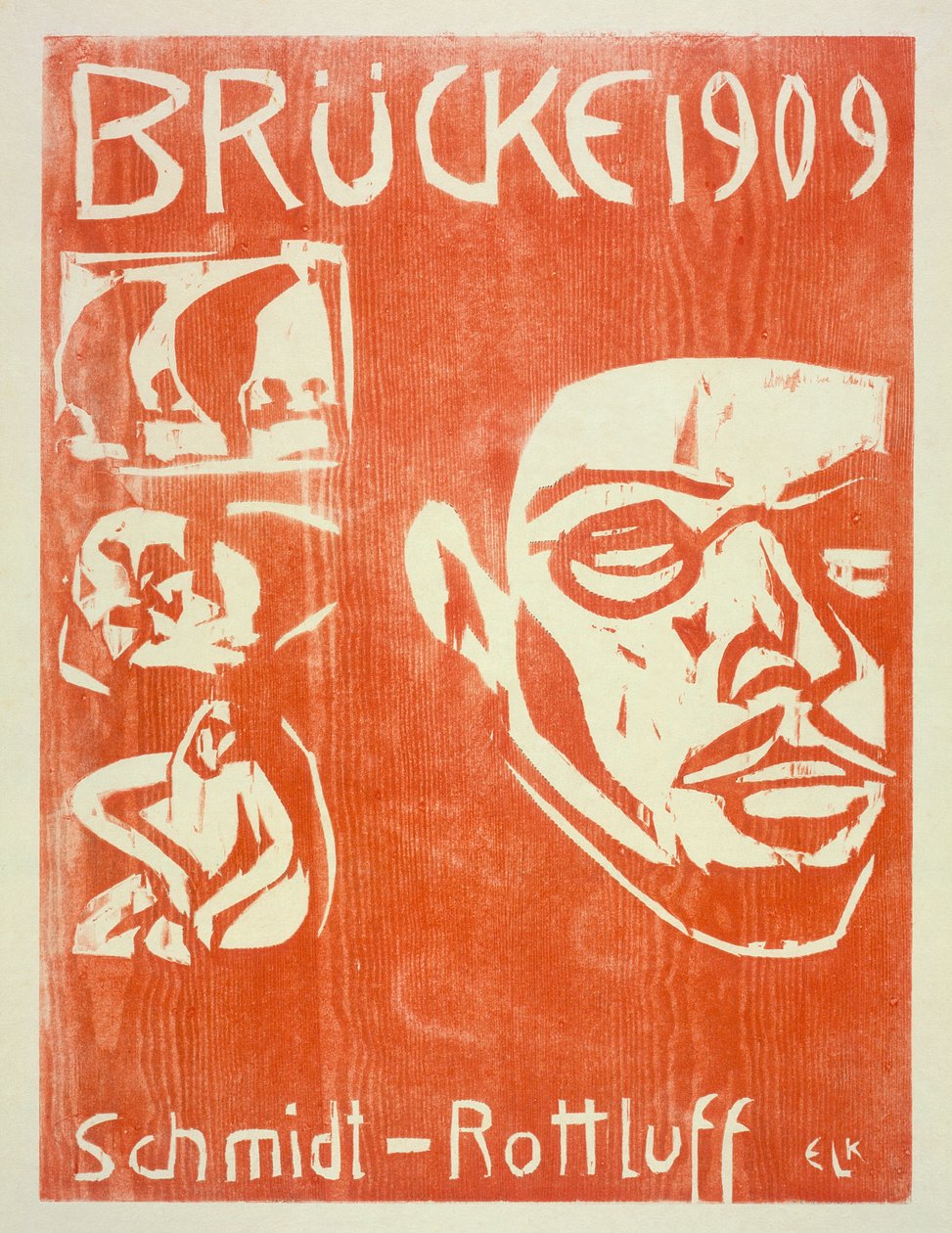 Porträtt av Schmidt-Rottluff, 1909 av Ernst Ludwig Kirchner