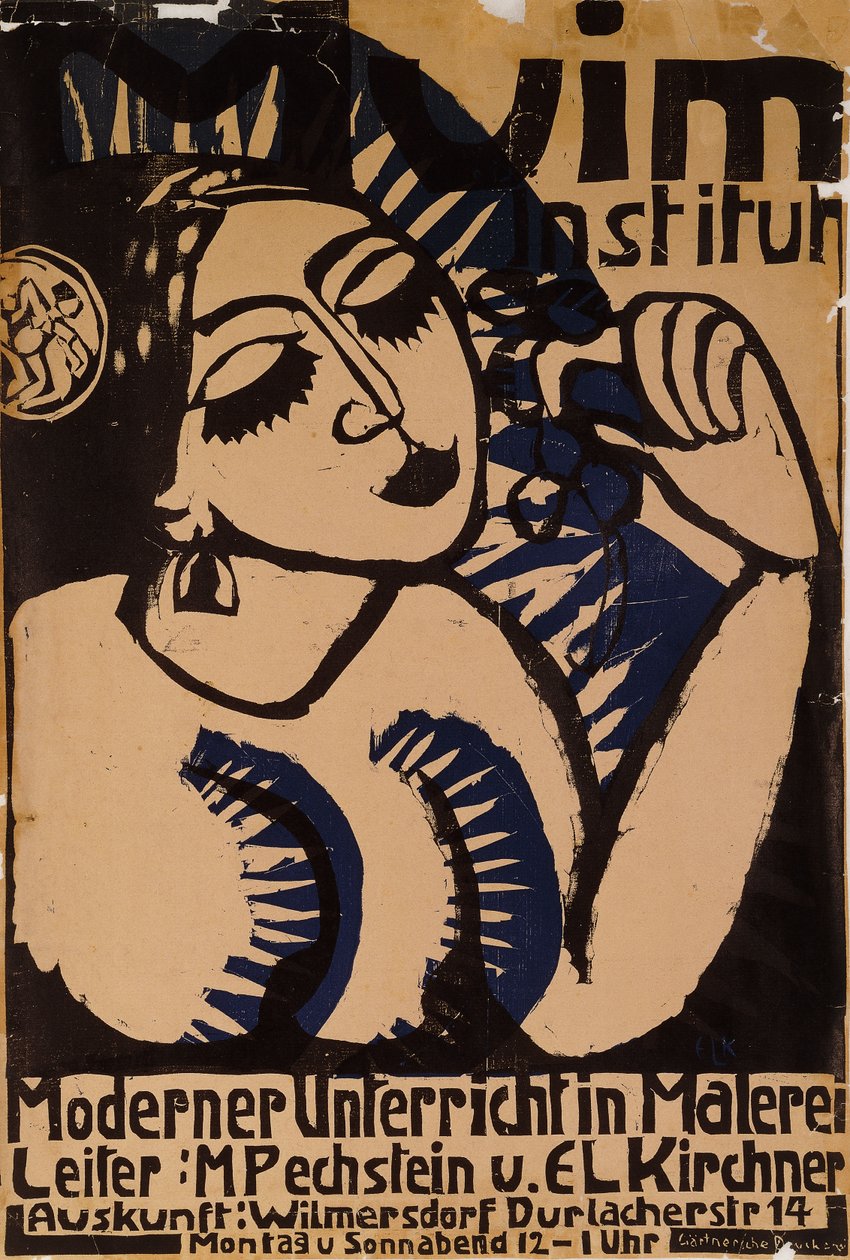 Affischinstitutet Muim; Plakat Muim Institut, 1911 av Ernst Ludwig Kirchner