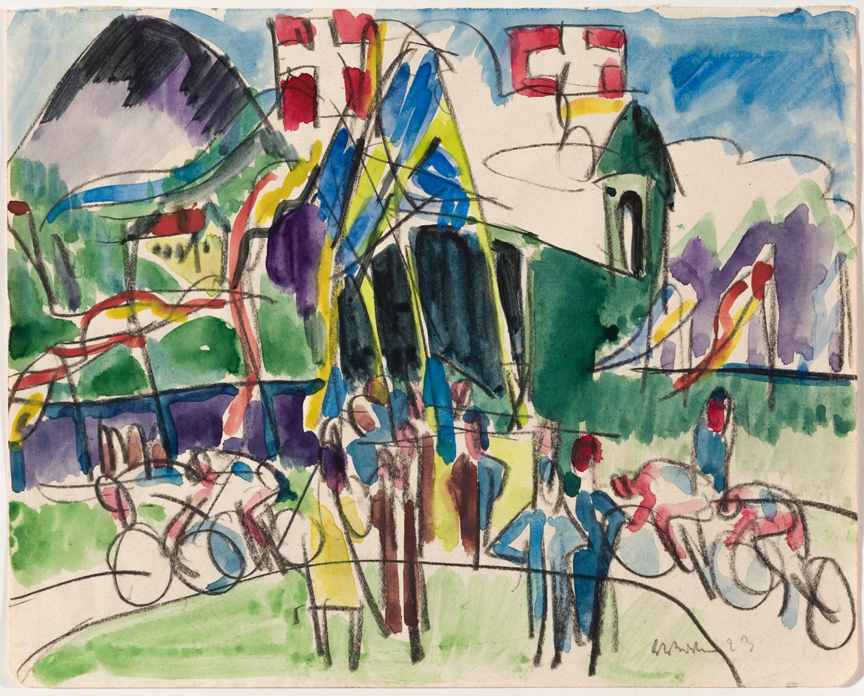 Cykelrace av Ernst Ludwig Kirchner