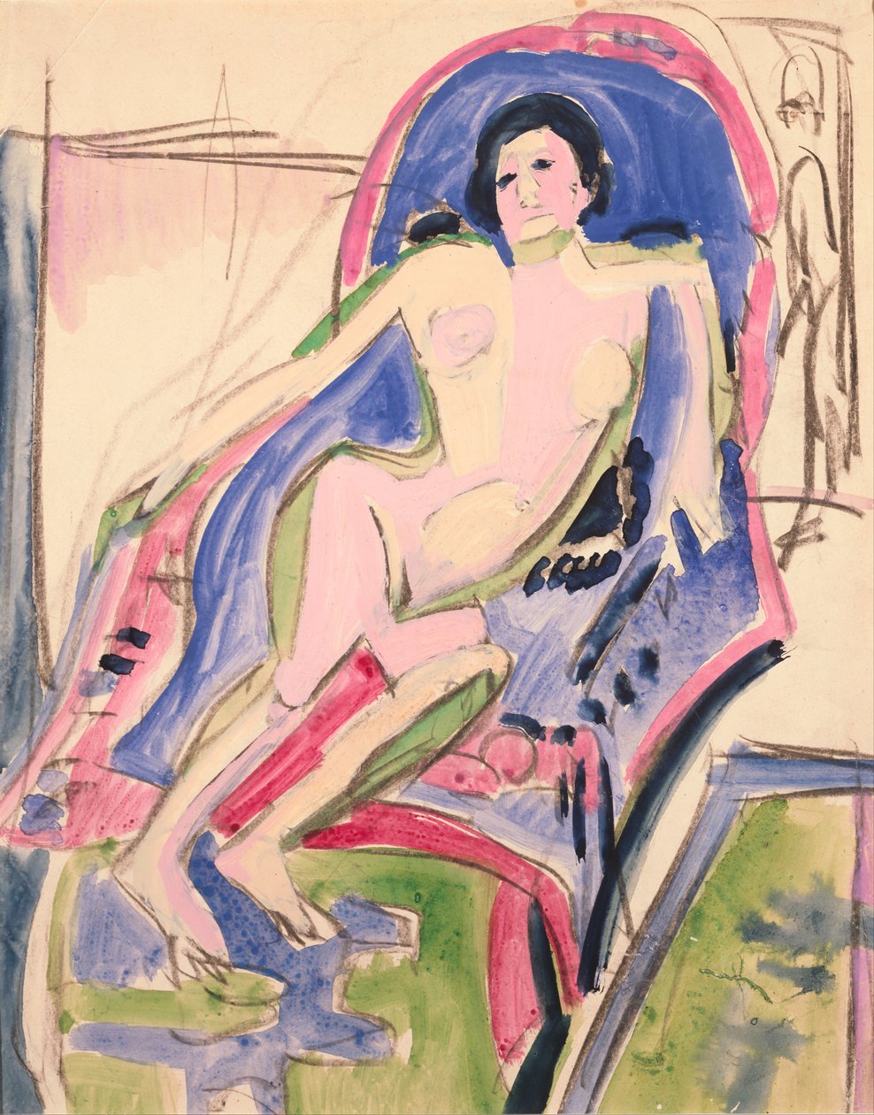 Liggande naken av Ernst Ludwig Kirchner