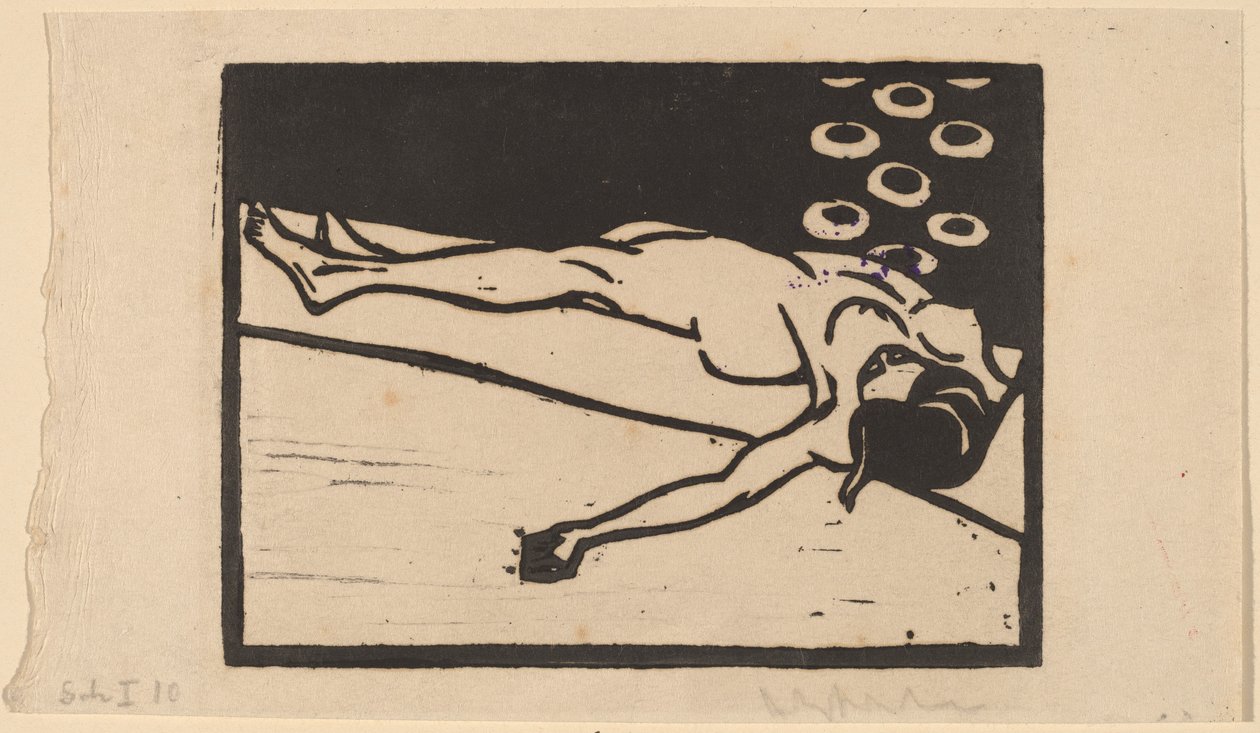 Liggande naken av Ernst Ludwig Kirchner