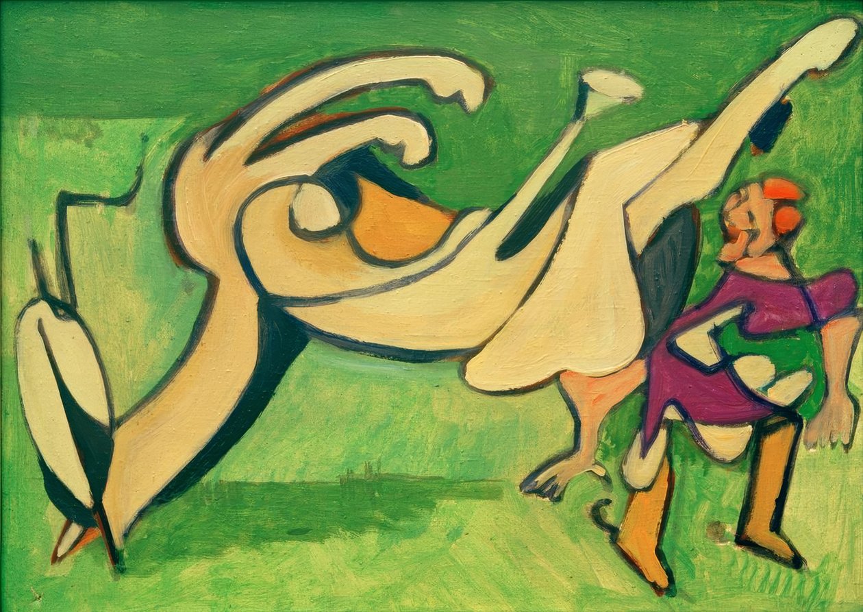 Ryttare med fallen häst av Ernst Ludwig Kirchner