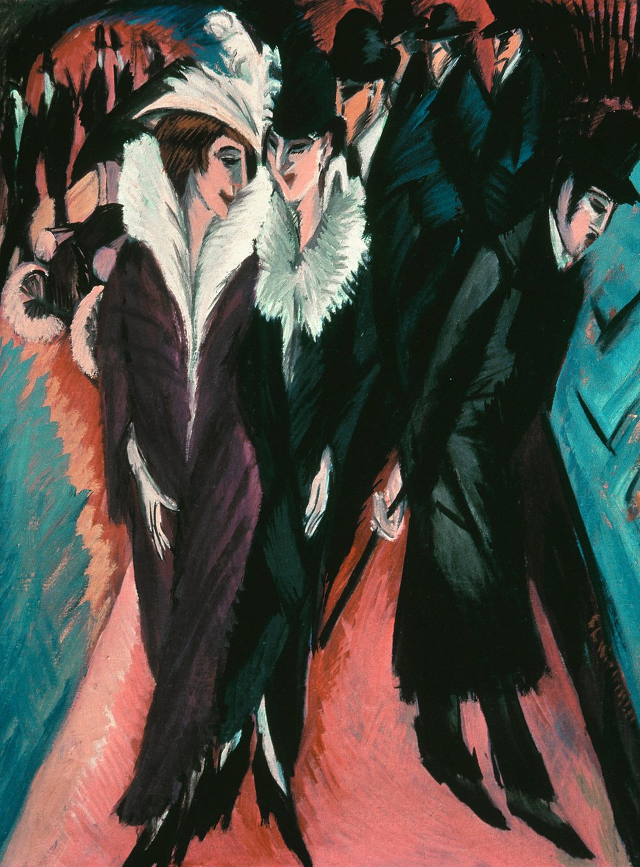 Rue, Berlin - Street, Berlin - Peinture de Ernst Ludwig Kirchner (1880-1938) - 1913 - Olja på duk - 120,6x91,1 - Museum of Modern Art, New York - av Ernst Ludwig Kirchner